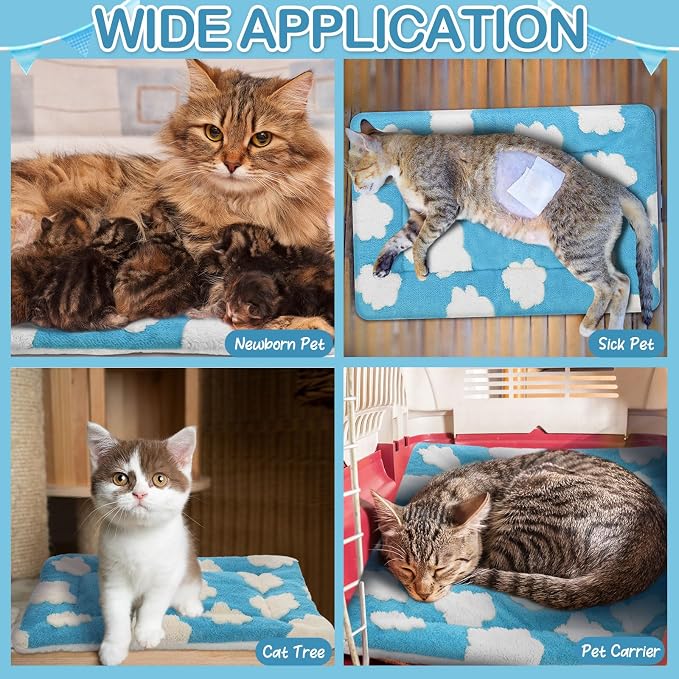VitalCozy 2 Pack Self Warming Cat Mat Self Heating Pad Bed Reversible Machine - Image 2