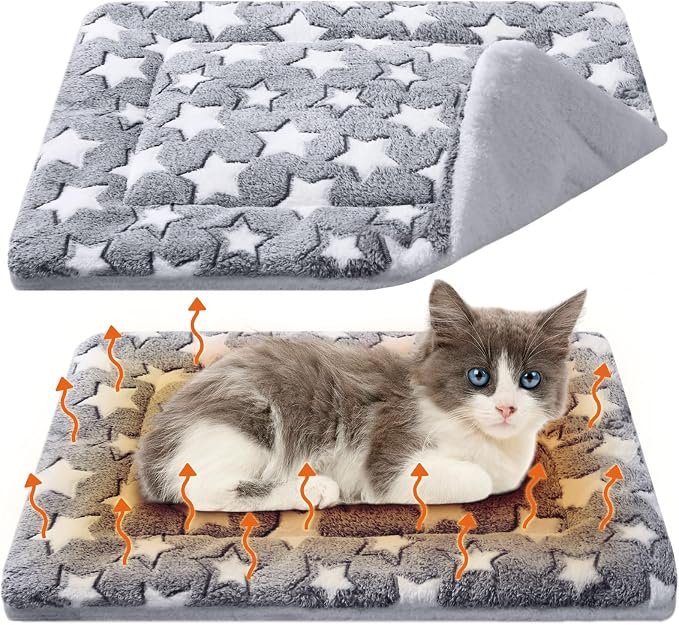 VitalCozy 2 Pack Self Warming Cat Mat Self Heating Pad Bed Reversible Machine by VitalCozy