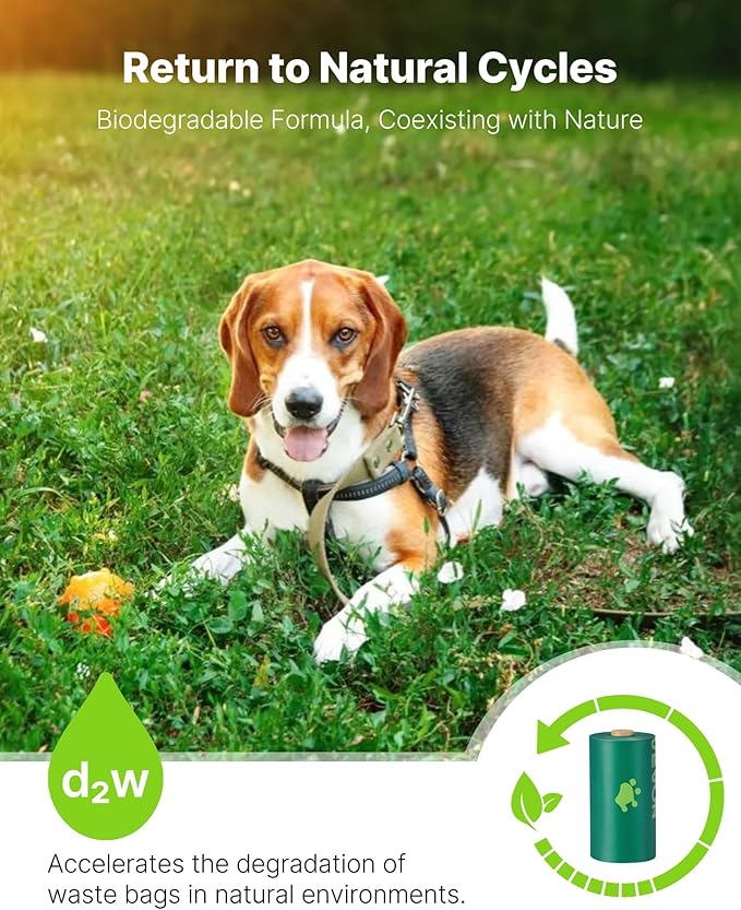 VEVOR Dog Poop Bags, Sturdy & Thick Pet Waste Bags, Biodegradable HDPE Waste - Image 3