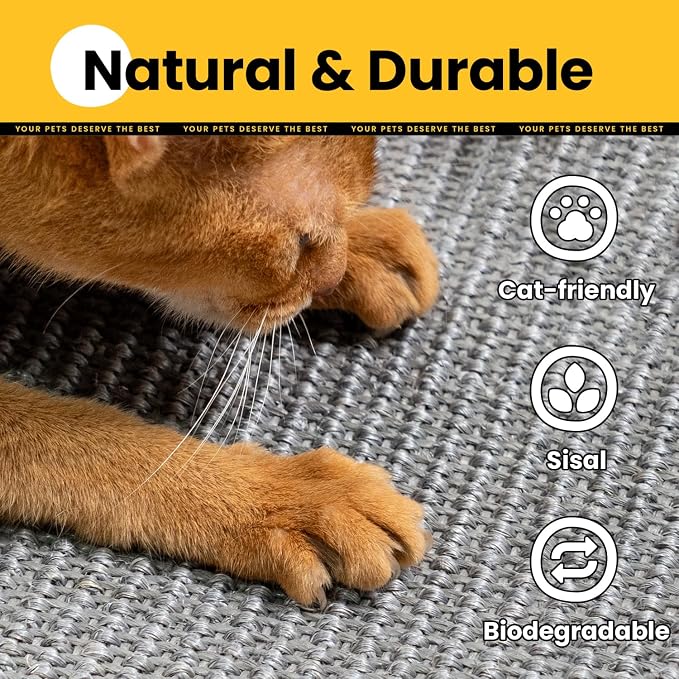 Cat Scratcher Mat, Natural Sisal Cat Scratch Pad - Image 7