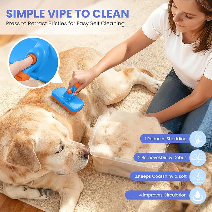 Self Cleaning Shedding Brush - Image 4