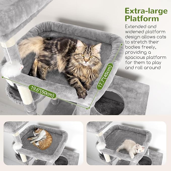 Globlazer Extra Large Cat Tower, 81-inch Tall Cat Tree - Image 3
