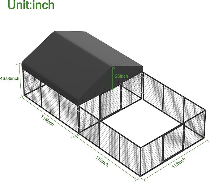 Outdoor Dog Kennel with Dog Fence - Image 5