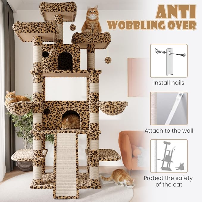 SHA CERLIN 81 Inches Extra Large Cat Tree - Image 6
