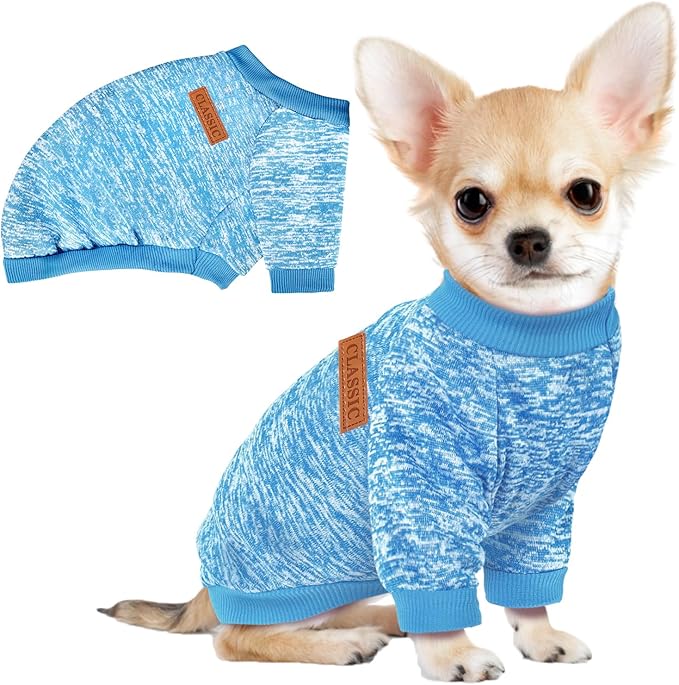 1 Pc Dog Sweaters for Small Dogs Girl Boy Winter Fleece Clothes Warm Soft Dog by BAOBICUTE