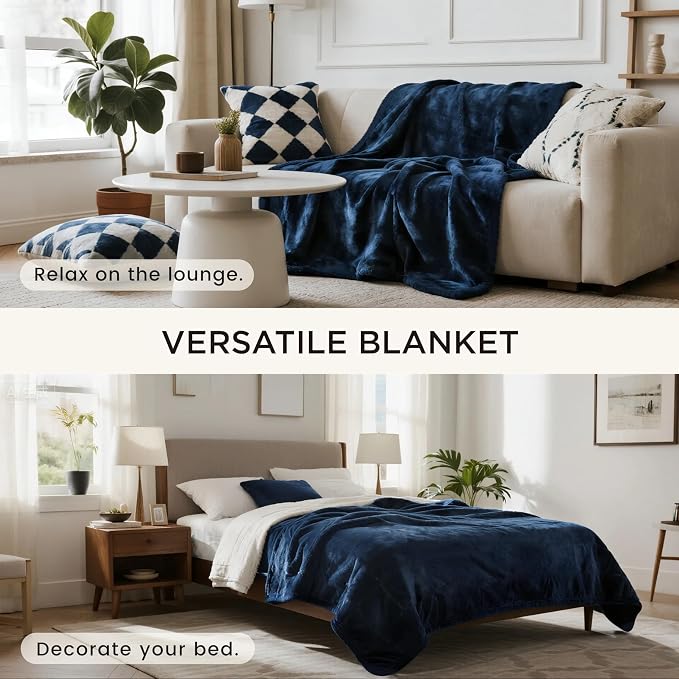 gogobunny Waterproof Bed Blanket, Reversible Sherpa Fleece Throw Blanket - Image 4