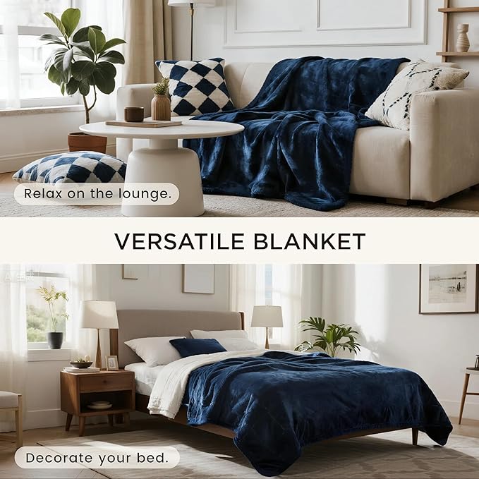 gogobunny Waterproof Bed Blanket, Reversible Sherpa Fleece Throw Blanket - Image 6