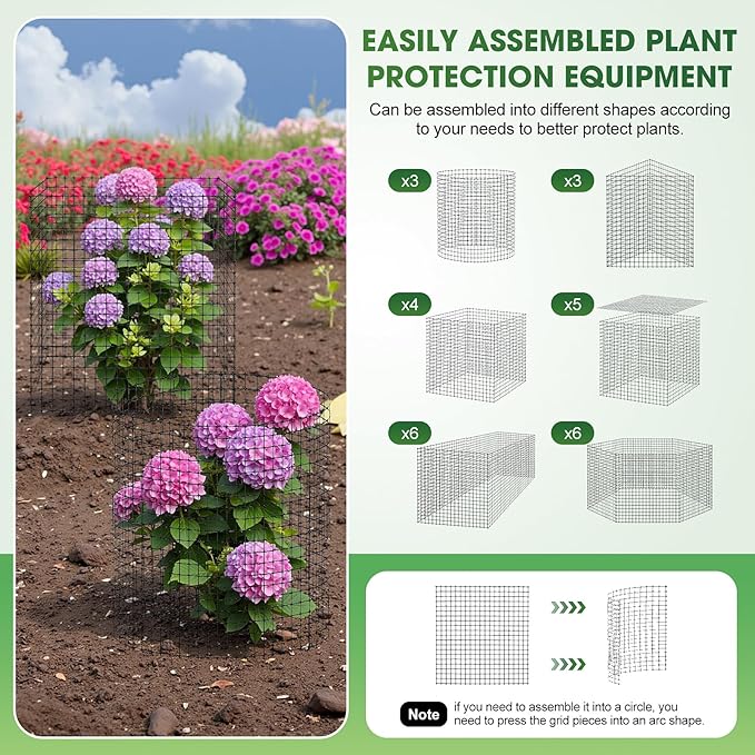 30Pcs Plant Protector from Animals, 10 Pack 12'' x 12'' Wire Plant Protectors - Image 3