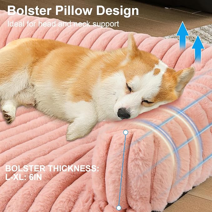 Luxurious Dog Couch Bed, Washable Calming Dog Couch Cover, Removable Couch - Image 2