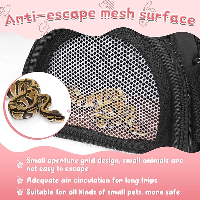 YUDODO Hamster Carrier Guinea Pig Carrier Bag Small Animal Sugar Glider Pouch - Image 4