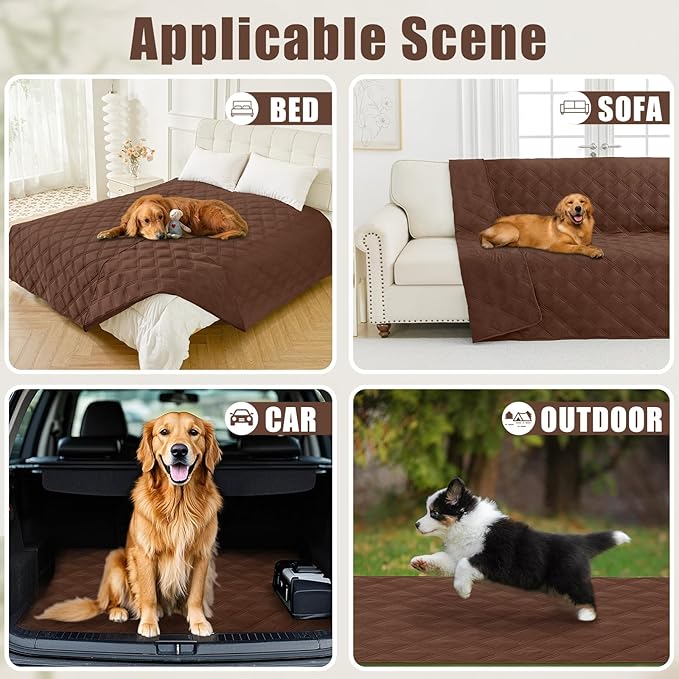 Smiry Waterproof Dog Bed Cover Blanket 68x82, Soft Reversible Pet Blanket - Image 5