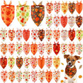 Abbylike 50 Pcs Fall Thanksgiving Dog Bandana Bulk Pumpkin Bandana by Abbylike