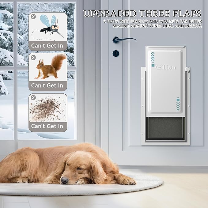 Extra Large Dog Door for Exterior Door, Doggy Door - Image 3