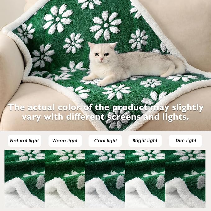 Waterproof Blanket for Dog Cat or Adult, Cute 3D Textured Flower Dog Blanket - Image 8