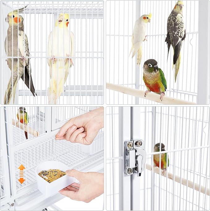 Yaheetech Stackable Divided Breeder Breeding Parakeet Bird Cage - Image 5