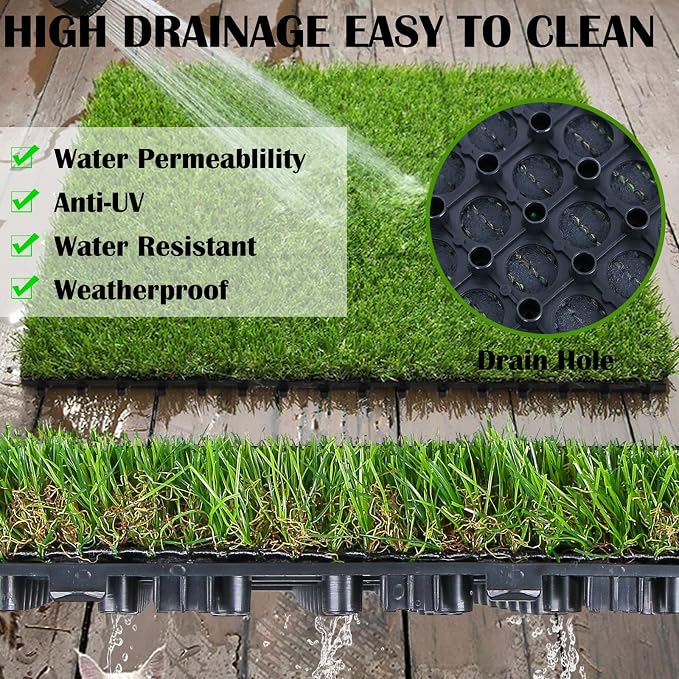 XLX TURF Interlocking Fake Grass Tiles - Image 6