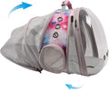 Galaxy Pink Dual Expandable Cat Backpack Carrier, Fit up to 20 lbs, Expandable by halinfer