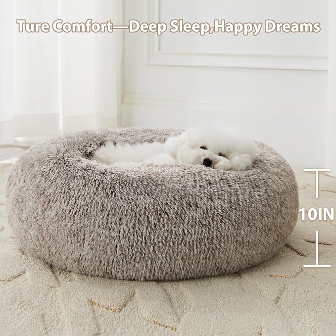 WNPETHOME Calming Dog Beds for Large Dogs, Anti-Anxiety Donut Large pet Bed - Image 3