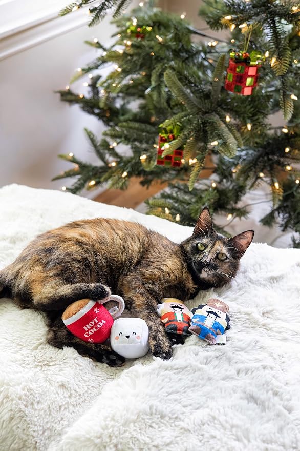 Pearhead Hot Cocoa Christmas Cat Toy Set, Holiday Pet Owner Gift, Holiday Must - Image 5