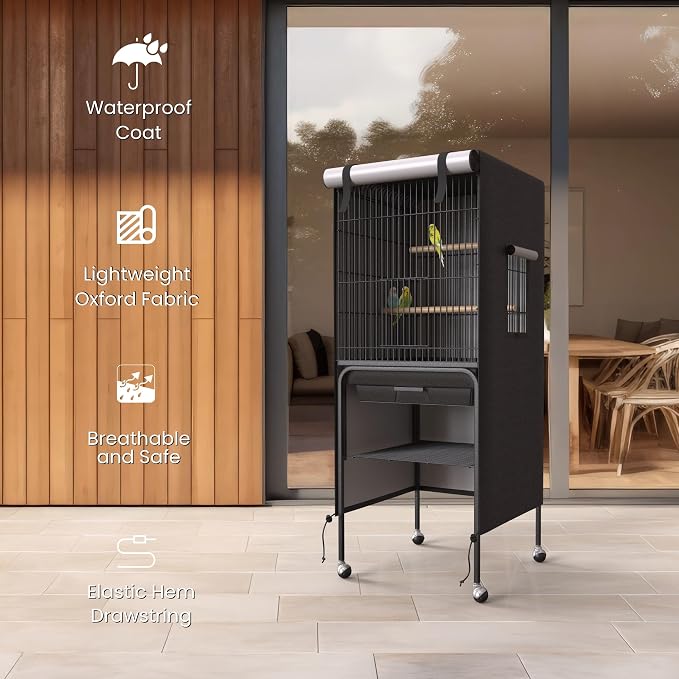 Universal Bird Cage Cover Good Night Blackout Thin Lightweight Breathable Small - Image 6