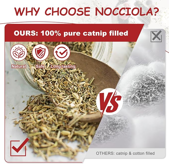 Nocciola 3 Pack Catnip Toys for Cats, Funny Cat Toys Filled - Image 2