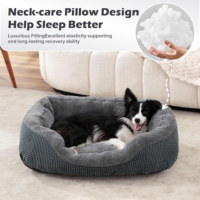 INVENHO Dog Bed Medium Size, Orthopedic Warming Soft Calming Sleeping Puppy Bed - Image 7
