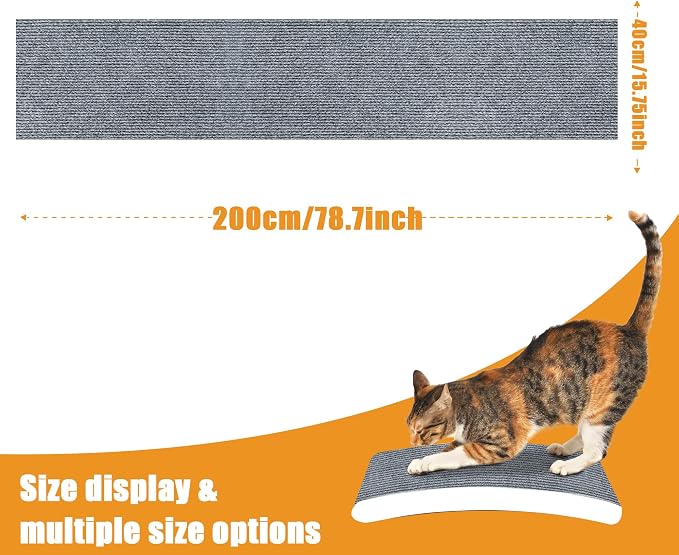 Cat Scratching mat Self-Adhesive, Trimmable Furniture Protector - Image 2