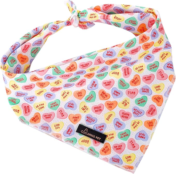 ARING PET Valentine's Day Dog Bandana-Cute Heart Pet Bandanas, Soft Holiday - Image 4