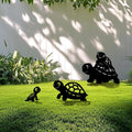 3 Pack Turtle Metal Garden Decorative Stakes, Weather Proof Silhouette Statues by Yonisungardenandoutdoor