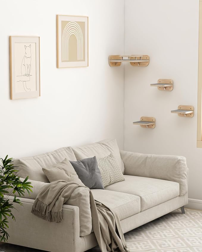 Megidok Cat Wall Furniture Corner Climbing Shelf Perches, Cat Bed Wall Mounted - Image 6