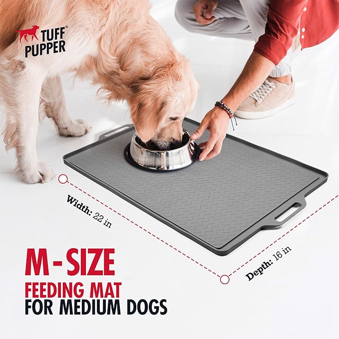 Tuff Pupper 22x16 Medium Dog Feeding Mat - Image 2