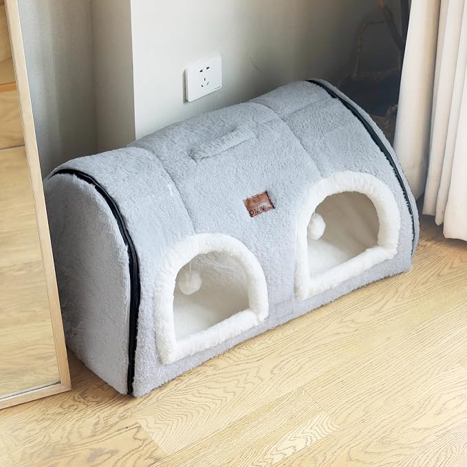 Cat Bed for Indoor Cats，Foldable cat cave，Anti-Slip & Water-Resistant - Image 2