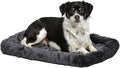 MidWest Homes for Pets QuietTime Dog Bed – Gray Faux Fur Bolster, Ultra-Soft by MidWestHomesForPets