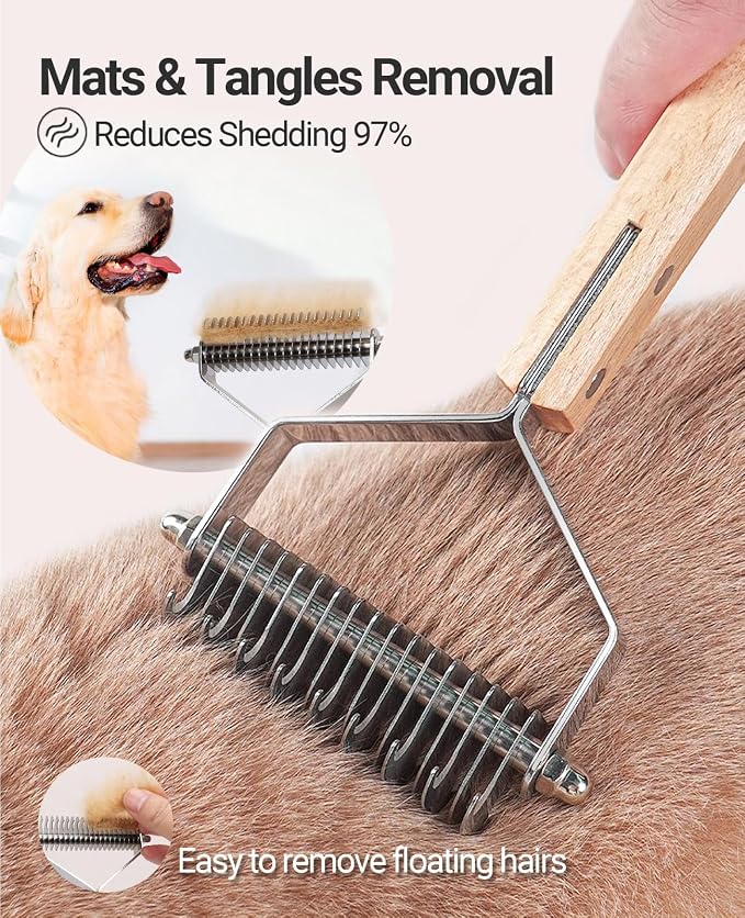 Wooden pet grooming rake - Image 2