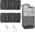 JULMELON 2Pcs Adjustable Bird Cage Seed Catcher Birdcage Nylon Mesh Cover by JULMELON