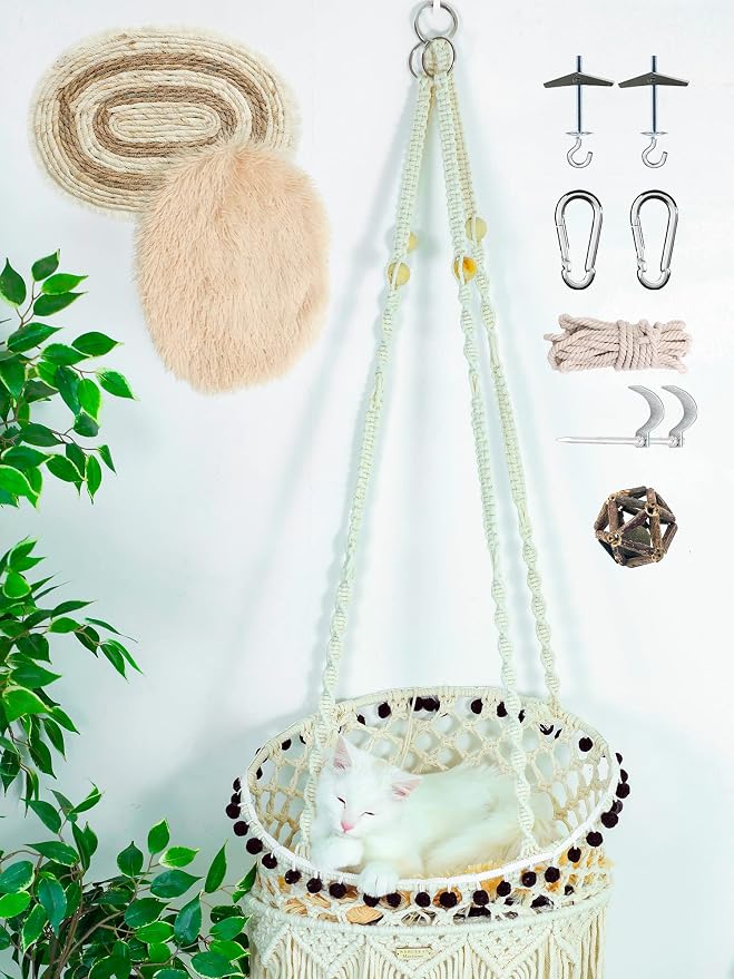 KARCEEY Macrame Cat Hammock - Image 8