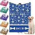 Personalized Paw Print Dog Blanket by Faroishta