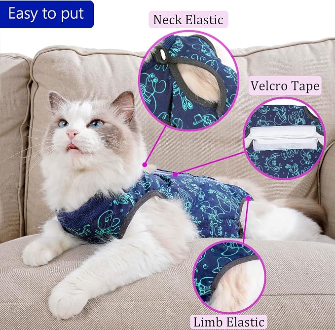 Cat Surgery Recovery Suit Onesie - Image 2