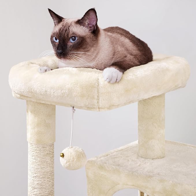 Yaheetech Cat Tree for Indoor Pets, 36in Tower Condo w/Extra Large Perch - Image 7