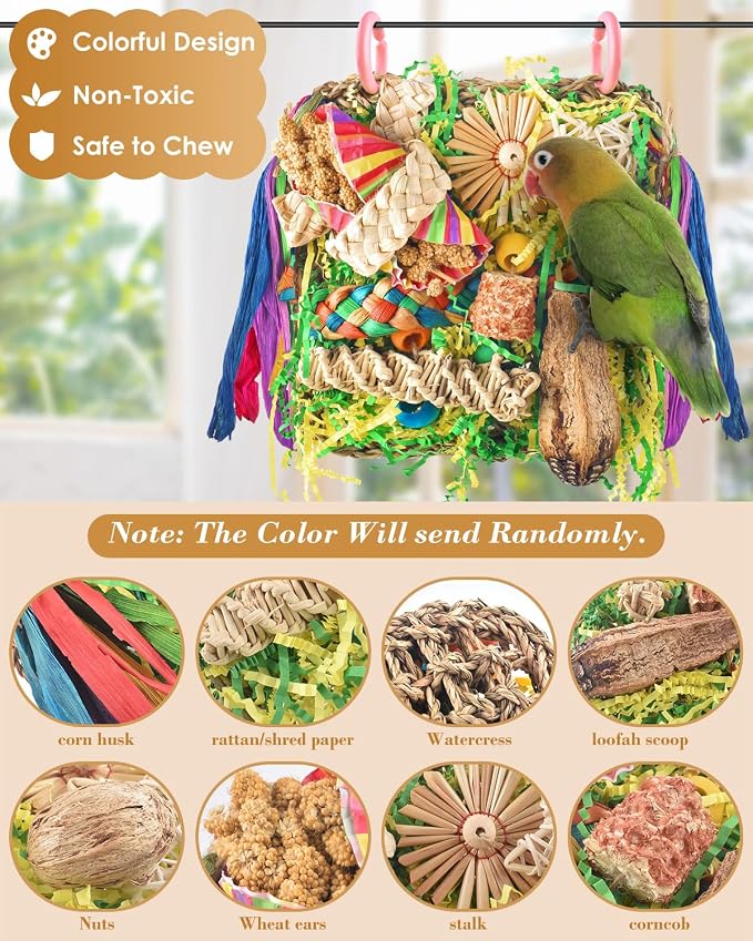 ERKOON Bird Toys, Parrot Toys Foraging Swing Mat Parrot Cage Hanging Toys Birds - Image 3