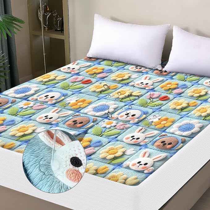 Waterproof Mattress Protector Full, Fitted Sheet Style Breathable Mattress Cover by OHANO