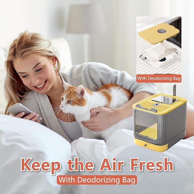 Upgraded Fully Enclosed Cat Litter Box - Image 7