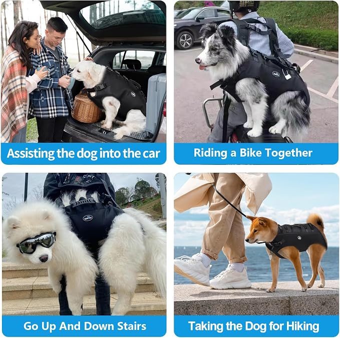 Dog Lift Harness Sling Carrier for Dogs Hind Leg Stair Support Old, Joint - Image 5