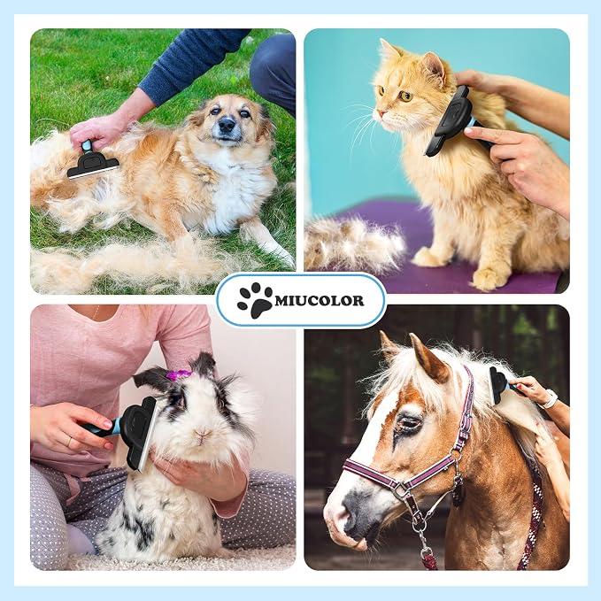 MIU COLOR Long Hair Pet Grooming Brush, Deshedding Tool - Image 7