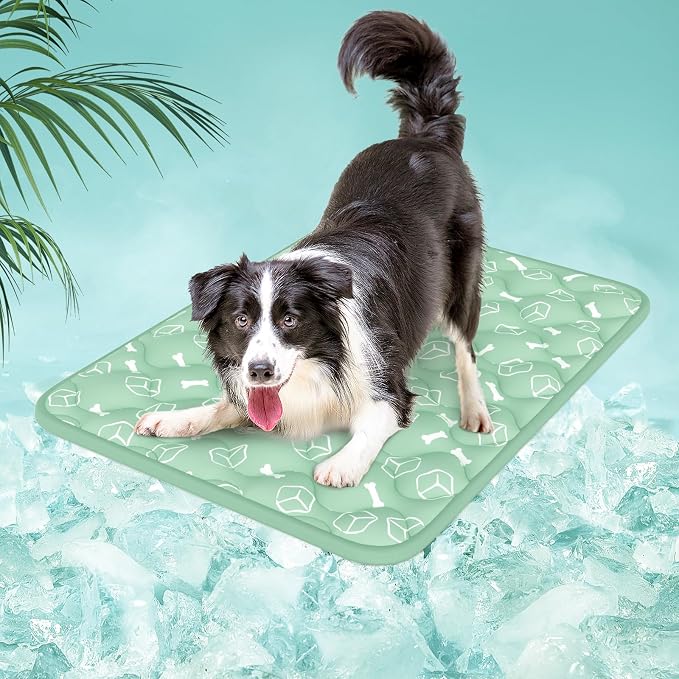 Rywell Dog Cooling Mat 2.0, Nature Green, Long-Lasting Cool by Rywell