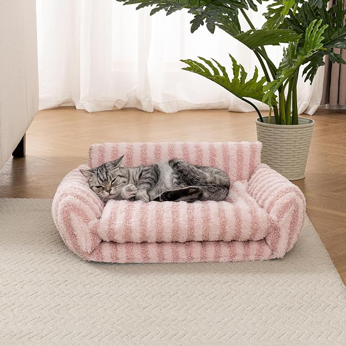 Hollypet Cat Bed Fluffy Plush Mutifuctional Double-Layer Soft Pet Couch - Image 6