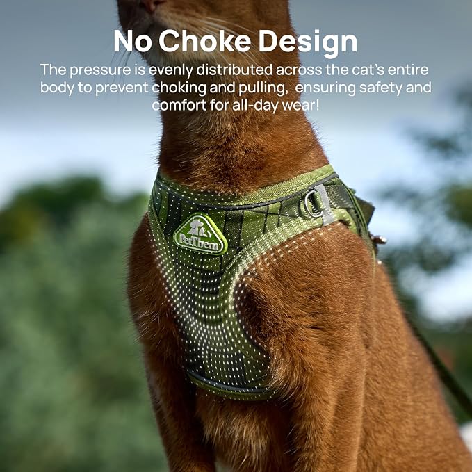 Cat Harness and Leash Set, Step-in Escape Proof Adjustable Vest Harness - Image 3