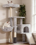 Heybly Cat Tree with Cat Self Groomer Brush, Cat Tower Condo by HEYBLY
