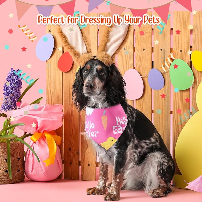 Chunful 50 Pcs Easter Dog Bandanas Bulk - Image 7