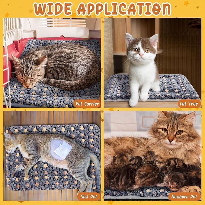 VitalCozy 2 Pack Self Warming Cat Mat Self Heating Pad Bed Reversible Machine - Image 4